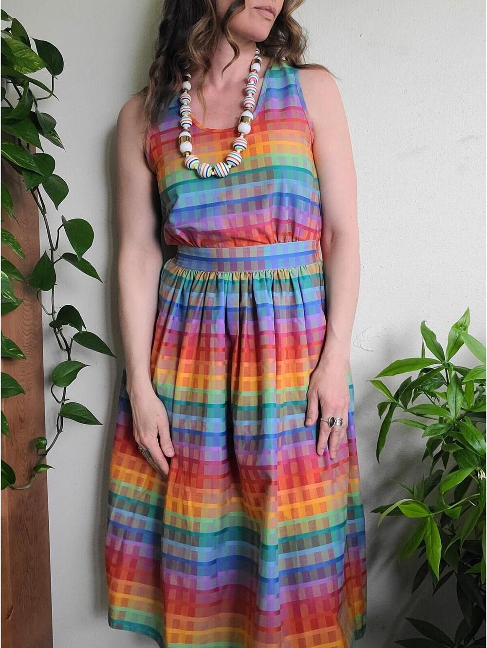 The Marly Rainbow Vintage Dress S
